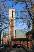Der von weitem gut sichtbare Glockenturm der Liboriuskirche von Bad Wildungen