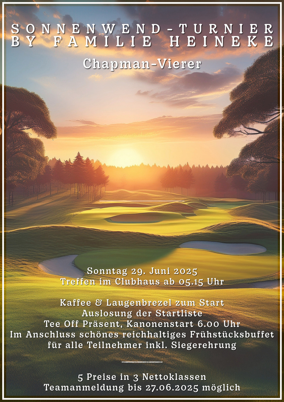 Sonnenwend-Turnier 2025 – Golfen im Morgenlicht